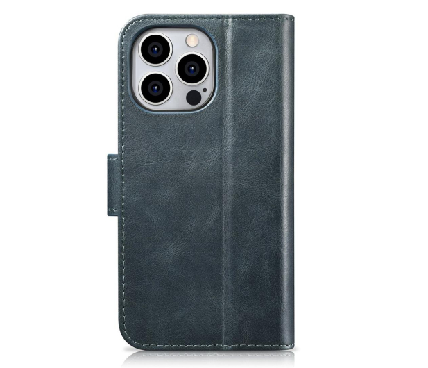 iCarer Wallet Case Oil Wax do iPhone 14 Pro (Anti-RFID) niebieski 6975092686071 - 1201117 - zdjęcie 4